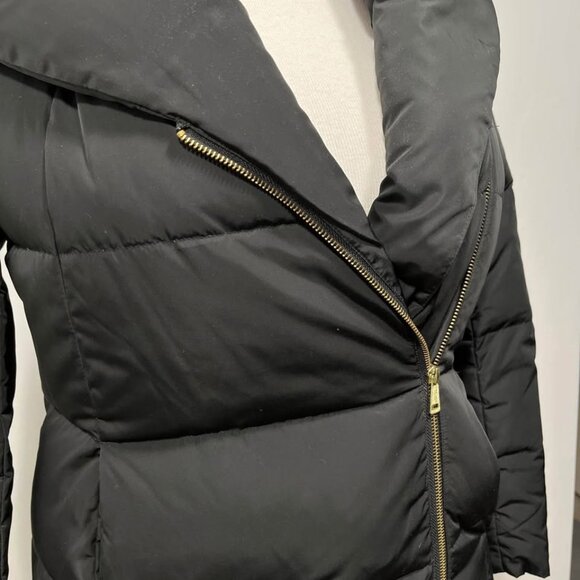 Cole Haan Signature Taffeta Down Quilted Oversize Hooded Front Zip Coat [size L] - Picture 3 of 11